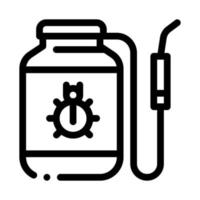 portable poison tank for beetles icon vector outline illustration