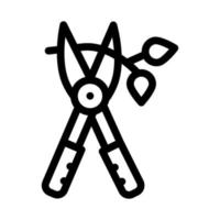 pruning shears icon vector outline illustration