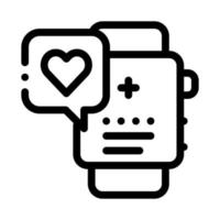 wrist watch to indicate work of heart icon vector illustration