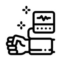 blood pressure measurement icon vector outline illustration