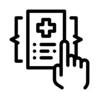 medical document selection icon vector outline illustration