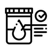 regular urine test in vitro icon vector outline illustration