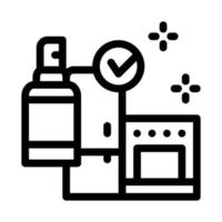 kitchen cleaning icon vector outline illustration