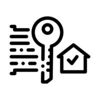 security key icon vector outline illustration