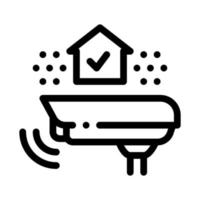 home protection icon vector outline illustration