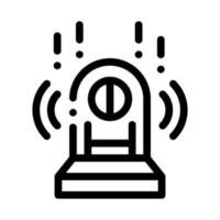 working door alarm icon vector outline illustration