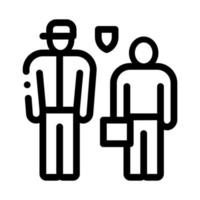 man with policeman icon vector outline illustration