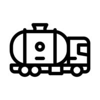 gas tank truck icon vector outline illustration