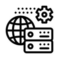 global settings icon vector outline illustration