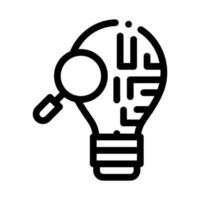 brain savvy research icon vector outline illustration