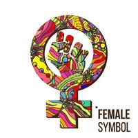 Feminism Symbol Vector. Feminism Power. LGBT Society. Female Icon. Feminist Hand. Girls Rights. Female Future Protest. Woman Resist. Isolated Illustration vector