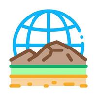 geomorphology science icon vector outline illustration