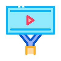 installed video ads icon vector outline illustration