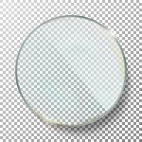 ilustración realista de vector de círculo redondo transparente. círculo de cristal de fondo