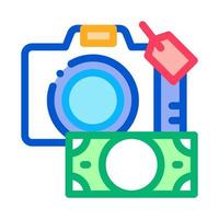 security deposit camera icon vector outline illustration