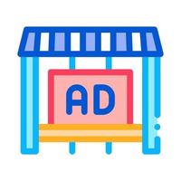 advertising in counter store icon vector outline illustration