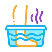 steaming foot bath icon vector outline illustration