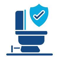 Bathroom Safety Glyph Two Color Icon vector