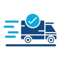 Express Shipping Glyph Two Color Icon vector
