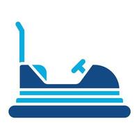 Bumper Cars Glyph Two Color Icon vector