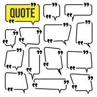 Quote Frame Set Vector. Website Review Icon. Information. Isolated Illustration vector