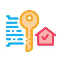 security key icon vector outline illustration