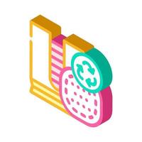 reusable make-up removal pads isometric icon vector illustration