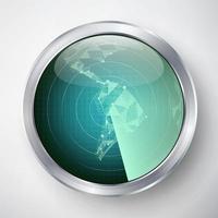 Radar Vector. South America. Futuristic User Interface HUD. Sci-fi Futuristic Crosshair. vector