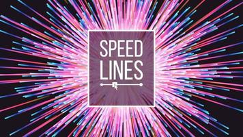 Abstract Speed Lines Vector. Flash Effect. Boom Background. Glowing Colorful Radial Lines. Illustration vector