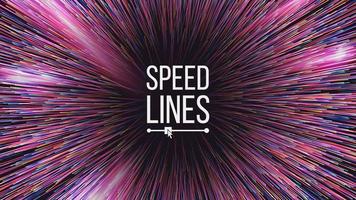 Abstract Speed Lines Vector. Motion Effect. Motion Background. Glowing Neon Composition. Illustration vector