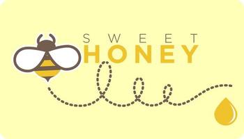 Sweet honey, production and selling of products vector