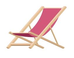 Furniture for outdoors, wooden chair for rest vector