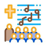 church choir icon vector outline illustration