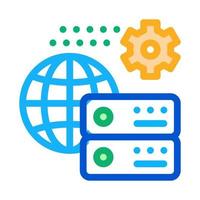 global settings icon vector outline illustration