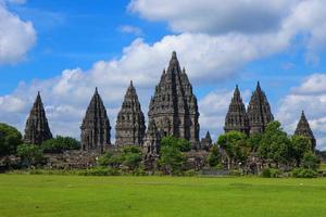 Prambanan Temple in Yogyakarta indonesia. UNESCO world heritage in Indonesia. the biggest hindu temple photo