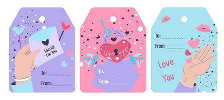 Love letters and envelopes for Saint Valentine day vector