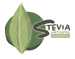 Stevia sweetener, natural organic ingredients vector