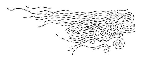 imagen de formación de línea discontinua, dibujos monocromáticos vector
