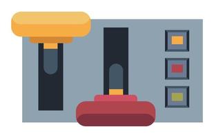 panel con botones o conmutadores para controlar vector