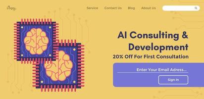 AI consulting and development, consultations vector