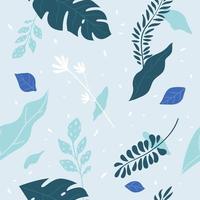 Nature and botany plants, foliage and leaves print vector