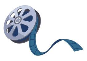 Movie reel, film strip, tape for cinema filmmaking vector