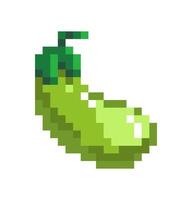 Ripe zucchini product, pixelated vegetable vector