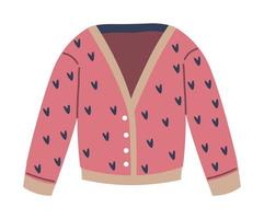 Stylish women cardigan or sweaters for winter vector