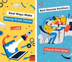 Real ways make money from home, remote position vector