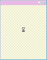 Interface of window, loading icon hourglass vector