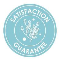 Satisfaction guarantee, natural cosmetics care vector