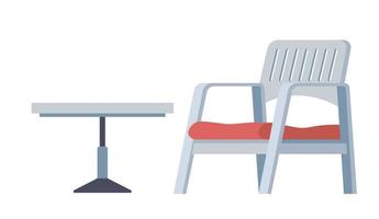 Furniture for outdoors patio or balcony vector