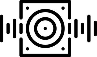 icono de línea para audio vector