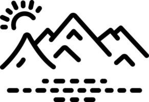 icono de línea para alpino vector